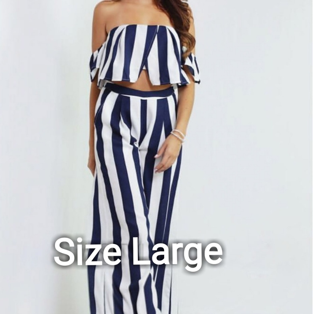 Crop top and Wide leg Linen Set